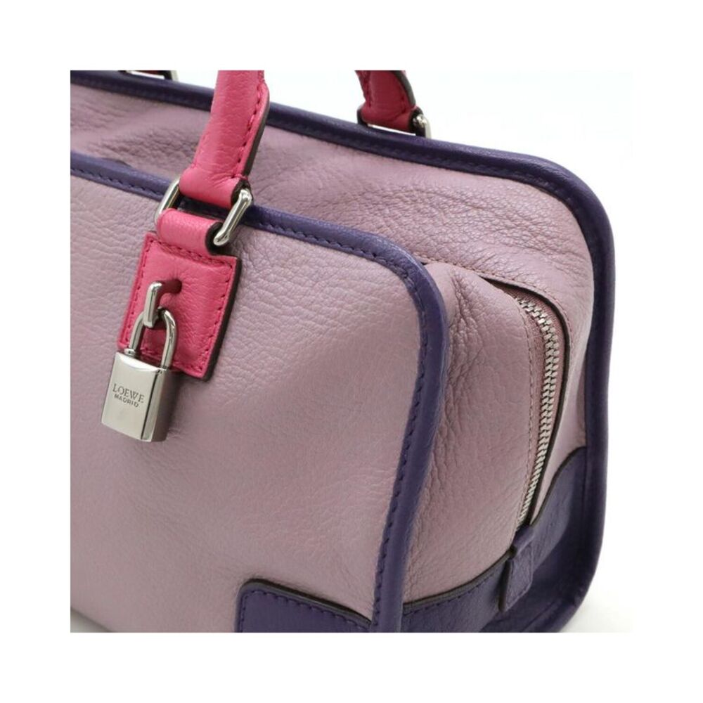 Pre Loved Loewe Vintage Loewe Leather Amazona 28 Handbag Women Violet | Purple - Picture 5 of 6